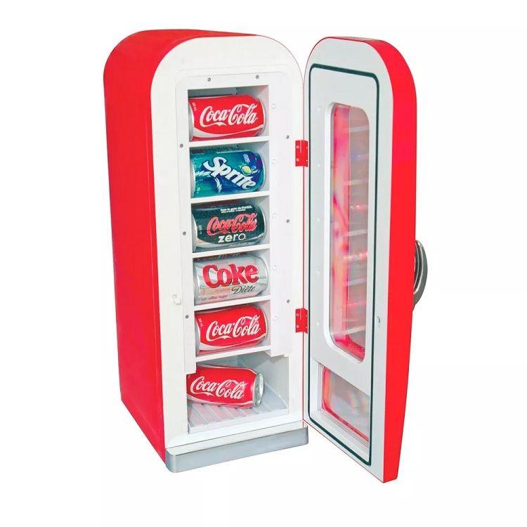 Mini Geladeira Coca Cola Vintage 10 Latas Koolatron Bivolt - CVF18